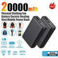 20000mAh 7.4V 3A Portable Rechargeable Battery Pack for Heating Vest iPhone Sams